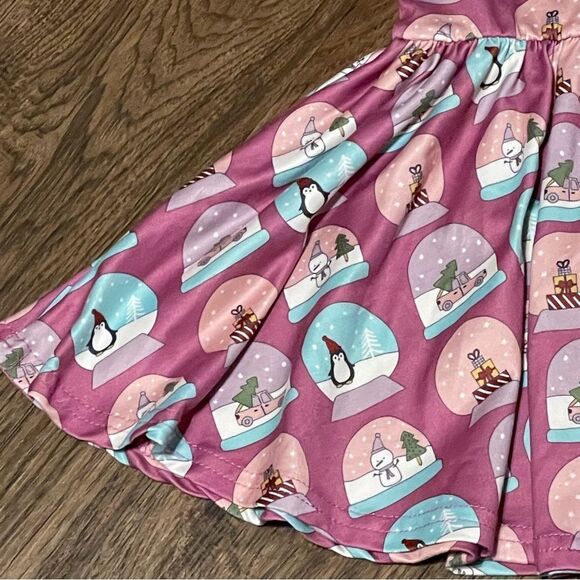 Dot Dot Smile Short Sleeve Holiday Twirl Dress Purple Pink Blue Size 2T - Picture 10 of 10